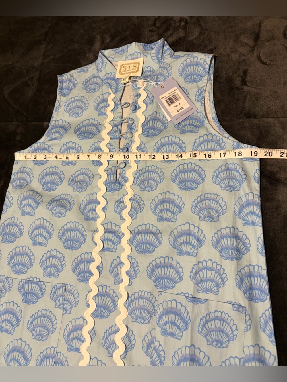 New Sail to Sable STS Ric Rac Mini Dress Sleeveless M - Picture 7 of 7